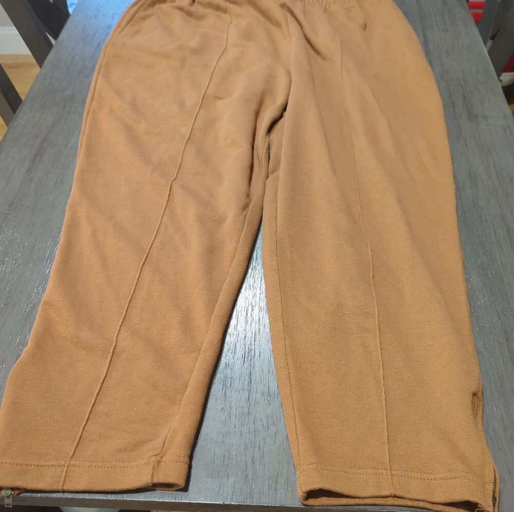 Vintage Moda Internazionale Forelli Sweatpants Womens Plus 22/24 Brown Zip Cuff
